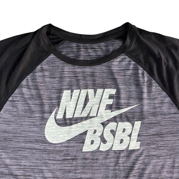 Nike Bsbl Velocity Legend 3/4 Sleeve Shirt Men’s XXL Baseball Swoosh Dri-Fit - Picture 1 of 10